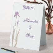 Plaque De Table Tente de table de mariage à l'aquarelle Iris Viole (En SItu (Tableau))