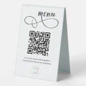 Plaque De Table Tente de table du menu du menu du code QR personna (Verso)