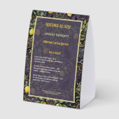 Plaque De Table Tente de table gothique botanique citron Halloween (Verso)