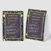 Plaque De Table Tente de table gothique botanique citron Halloween (Recto/verso)