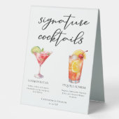 Plaque De Table Tequila Sunrise Cosmopolite Menu Cocktails (Recto)