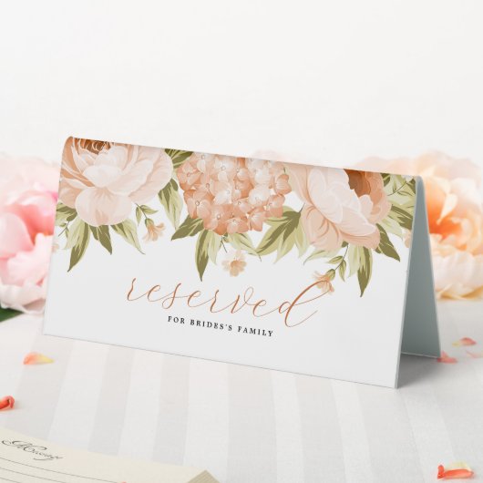 Plaque De Table Terracotta Blooming Rose Hydrange Floral Siège (In SItu (Mariage))