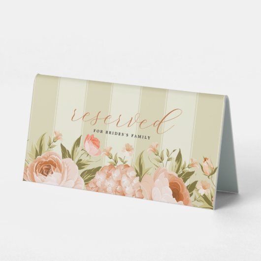 Plaque De Table Terracotta Blooming Rose Hydrangea Siège Floral (Recto)