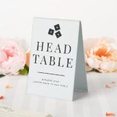 Plaque De Table Tête de Bunco noir et blanc (In SItu (Mariage))