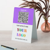 Plaque De Table Texte du logo de votre entreprise et panneau de la (En SItu (Tableau))