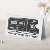 Plaque De Table Texte personnalisé Camper Van (En SItu (Tableau))