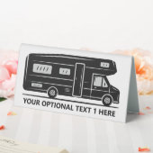 Plaque De Table Texte personnalisé Camper Van (In SItu (Mariage))