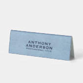 Plaque De Table Texture de tissu bleu clair (Verso)