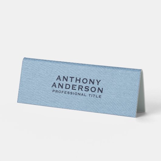 Plaque De Table Texture de tissu bleu clair (Recto)