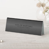 Plaque De Table Texture métallique noire Procureur de l'immigratio (En SItu (Tableau))