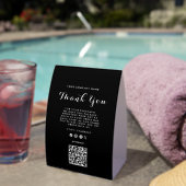 Plaque De Table Thank You Business Logo QR Code (InVersositu (sur table))