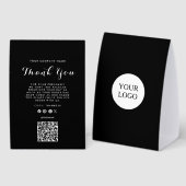 Plaque De Table Thank You Business Logo  QR Code (Recto/verso)
