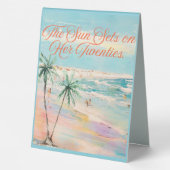Plaque De Table The Sun Sets on Her Twenties (Verso)