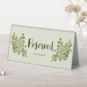 Plaque De Table Thème de Mariage Floral Rose vert (En SItu (Tableau))