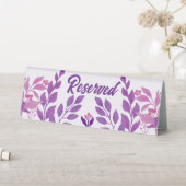 Plaque De Table Thème Mariage Feuille violet (En SItu (Tableau))