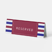 Plaque De Table Thème Royal Red et Blue Mariage Réservé (Verso)