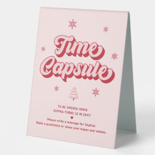 Plaque De Table Time Capsule Baby shower de Noël Jeu
