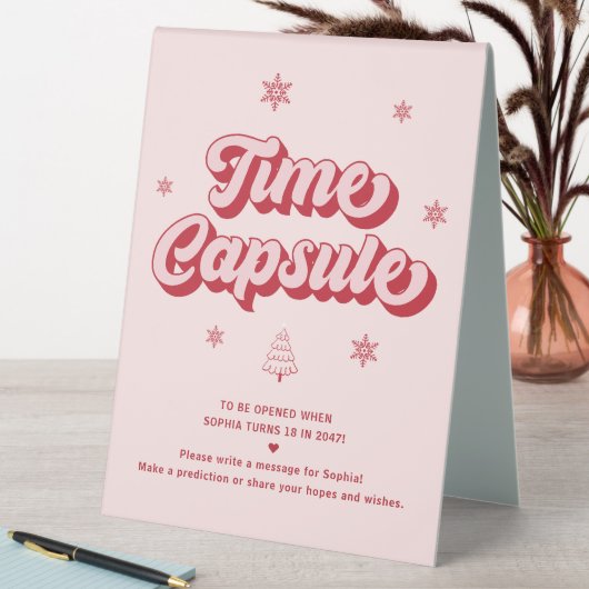 Plaque De Table Time Capsule Baby shower de Noël Jeu (En SItu (Tableau))