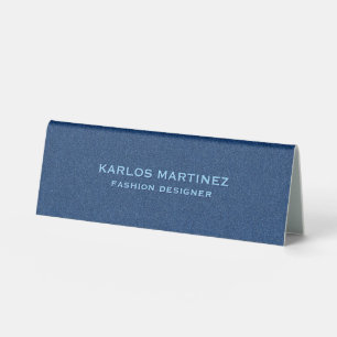 Plaque De Table Tissu en denim bleu
