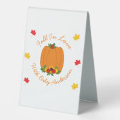 Plaque De Table Tomber dans le Baby shower de l'amour (Recto)