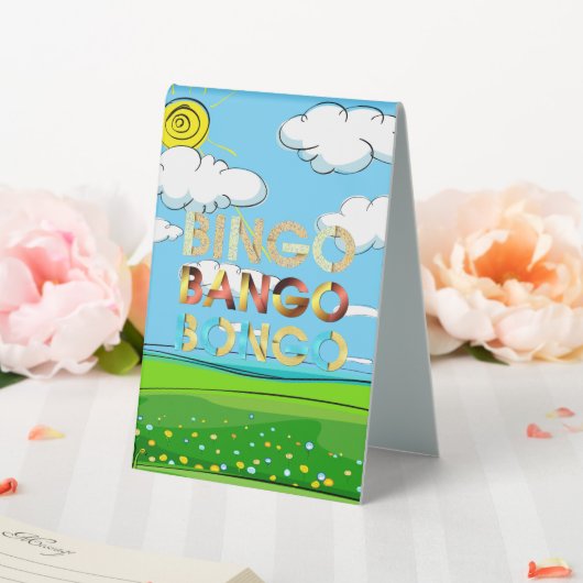 Plaque De Table TOP Bingo Bango Bongo (In SItu (Mariage))