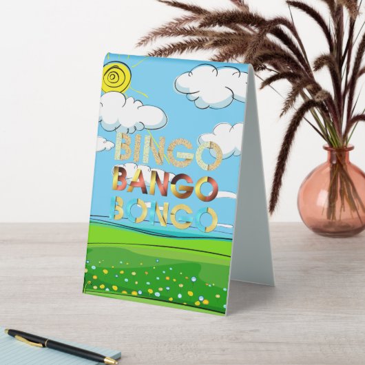 Plaque De Table TOP Bingo Bango Bongo (En SItu (Tableau))