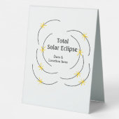 Plaque De Table Total éclipse solaire ajouter la date emplacement (Verso)