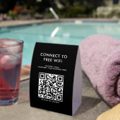 Plaque De Table Touchless Menu QR Code Connect WiFi Black (InVersositu (sur table))