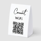 Plaque De Table Touchless Menu QR Connect WiFi Black (Verso)