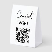 Plaque De Table Touchless Menu QR Connect WiFi Black (Recto)