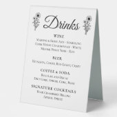 Plaque De Table Tournesol rustique Pays Floral Mariage Boissons Ba (Recto)