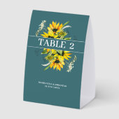 Plaque De Table Tournesol Vert Fumé (Verso)