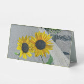 Plaque De Table Tournesols ensemble à la réception de mariage (Recto)