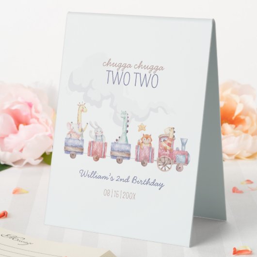 Plaque De Table Toy Train All Aboard Anniversaire invitation, Zoo (In SItu (Mariage))