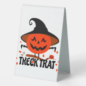 Plaque De Table Treck Trat Citrouille Sourire (Verso)
