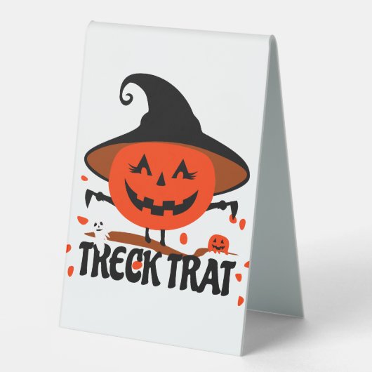 Plaque De Table Treck Trat Citrouille Sourire (Recto)
