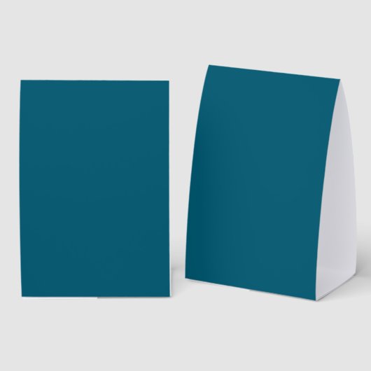 Plaque De Table Trendy Deep Cyan - Paper Table Tent (Recto/verso)