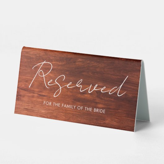 Plaque De Table Trendy Modern Reserved Table Sign for Wedding   (Recto)
