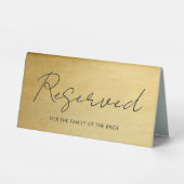 Plaque De Table Trendy Modern Reserved Table Sign for Wedding   (Verso)