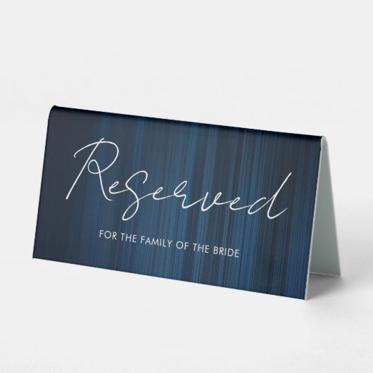 Plaque De Table Trendy Modern Reserved Table Sign for Wedding   (Recto)
