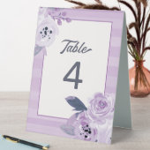 Plaque De Table Trendy Violet Lavande violet fleuri Numéro de tabl (En SItu (Tableau))