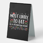 Plaque De Table Très Probable De Manger Tous Les Cookies De Noël (Recto)