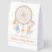 Plaque De Table Tribal Dreamcatcher Baby Shower (Arrière)