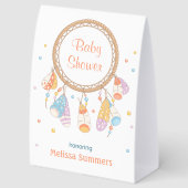 Plaque De Table Tribal Dreamcatcher Boho Baby Shower (Arrière)