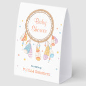 Plaque De Table Tribal Dreamcatcher Boho Baby Shower (Recto)
