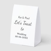 Plaque De Table Trinquons au mariage nom date couple simple (Verso)