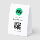 Plaque De Table Tripadvisor Tabletop Sign | QR Review Table Tent (Verso)