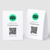 Plaque De Table Tripadvisor Tabletop Sign | QR Review Table Tent (Recto/verso)