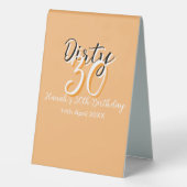 Plaque De Table Triste trente orange blanc simple rétro annonce d' (Verso)