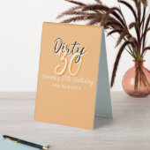 Plaque De Table Triste trente orange blanc simple rétro annonce d' (En SItu (Tableau))
